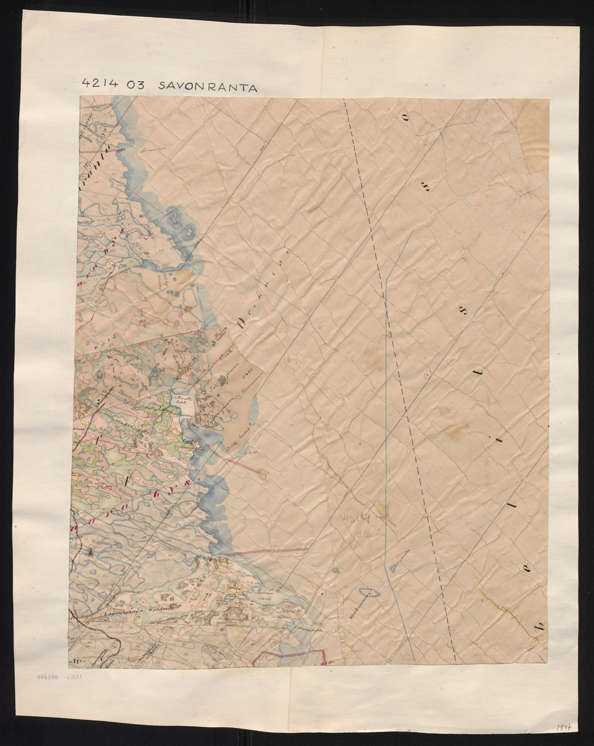 Map of Savonranta 1847 National Archives Finland Tiedosto 1083394 Map of Savonranta 1847 National Archives Finland Tiedosto 1083394
